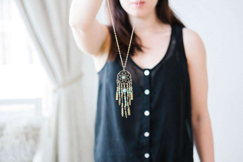 Testing HyK Dreamcatcher Pendant Necklace educosm.myshopify.com