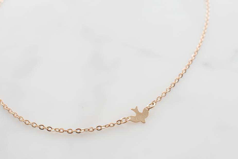 Testing HyK Gold Bird Necklace educosm.myshopify.com