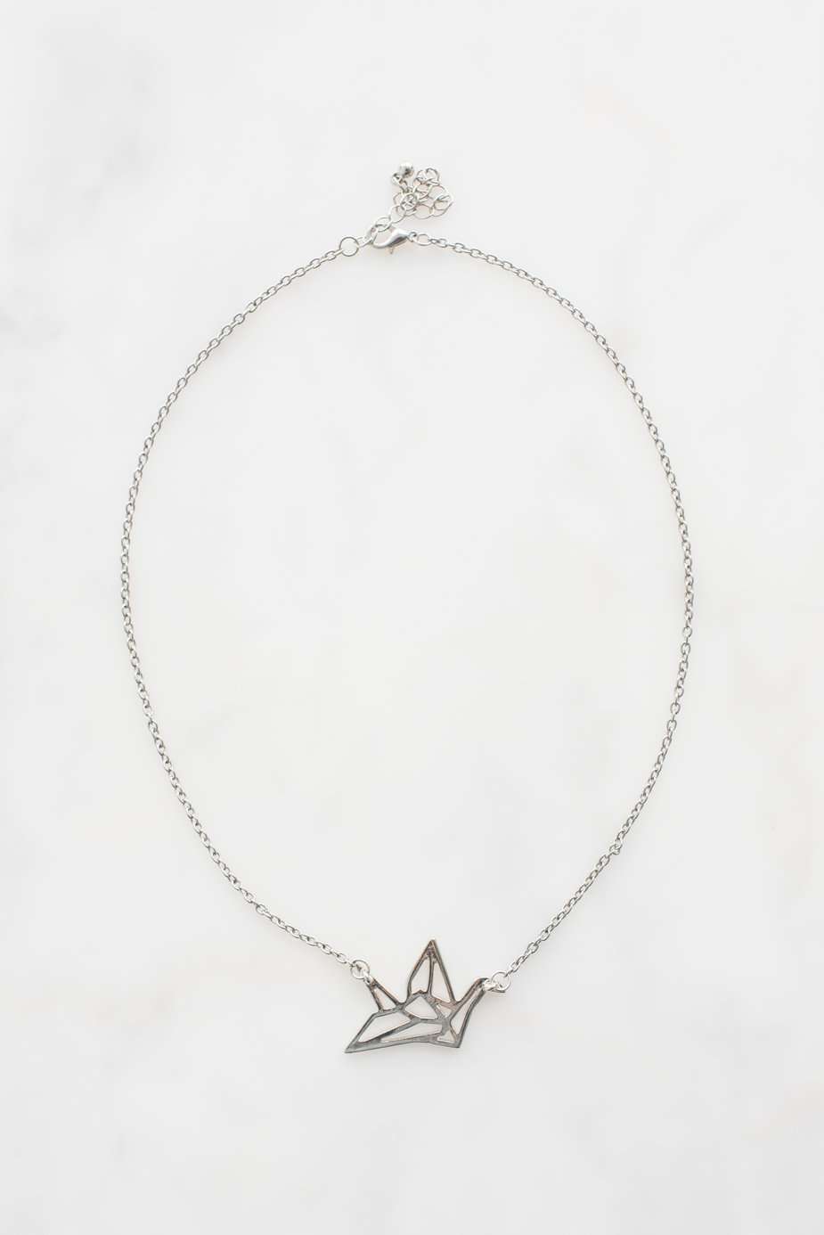  Origami Crane Necklace Sterling Ltd KK